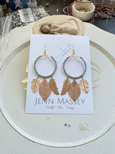 Load image into Gallery viewer, DIY Golden Leaves Beaded Chandelier Earring Kit