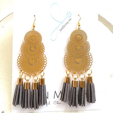 Load image into Gallery viewer, DIY Tassel Statement Earring Kit — Gray or Hot Pink