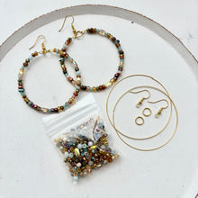 Load image into Gallery viewer, DIY Gilded Daydream Beaded Hoop Earring Kit