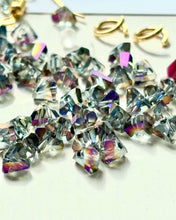 Load image into Gallery viewer, DIY Magenta Geode Crystal Beaded Earring Kit
