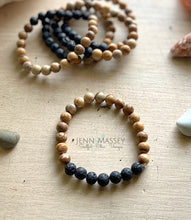 Load image into Gallery viewer, Lava & Bamboo Agate Bracelet