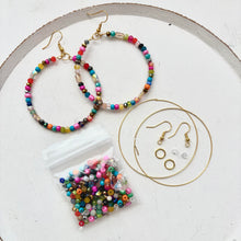 Load image into Gallery viewer, DIY Sunshine &amp; Happiness Beaded Hoop Earring Kit ☀️🤗
