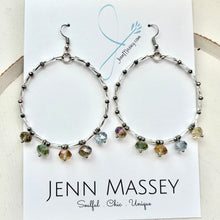 Load image into Gallery viewer, DIY Crystal Confetti Multi-Charm Hoop Earring Kit
