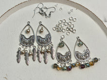Load image into Gallery viewer, DIY Silver Charm Chandelier Earring Kit
