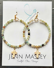 Load image into Gallery viewer, DIY Peaceful Path Beaded Hoop Earring Kit
