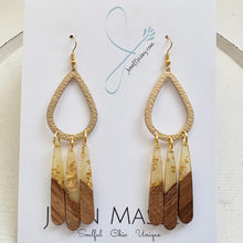 Load image into Gallery viewer, DIY Boho Chic Wood &amp; Resin Drop Earring Kit

