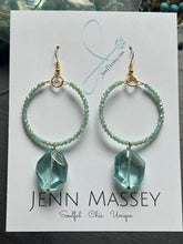 Load image into Gallery viewer, DIY Seaglass beaded hoop earring kit
