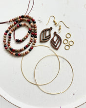 Load image into Gallery viewer, DIY Falling Leaves Beaded Hoop Earring Kit
