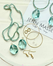 Load image into Gallery viewer, DIY Seaglass beaded hoop earring kit

