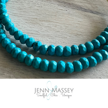 Load image into Gallery viewer, Faceted Turquoise Hoops
