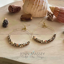Load image into Gallery viewer, Champagne Crystal Hoops
